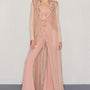 Archer Cape Square Shoulder Chiffon Floor Length Coat