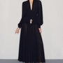 Cairo A-line Bishop Sleeved Chiffon Ankle Length Dress