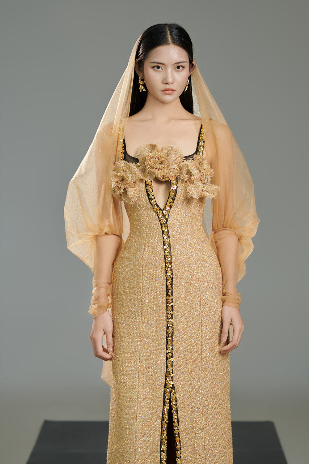 Women's Kody Sheath Front Slit Polyester Floor Length Dress XXS/XS/S/M/L/XL/XXL/3XL/Customize Beige MEAN BLVD Beige / XL