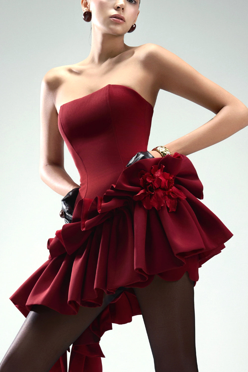 Raffle Floral Velvet Brooch