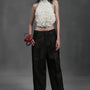 Chub Bodycon Backless Chiffon Top