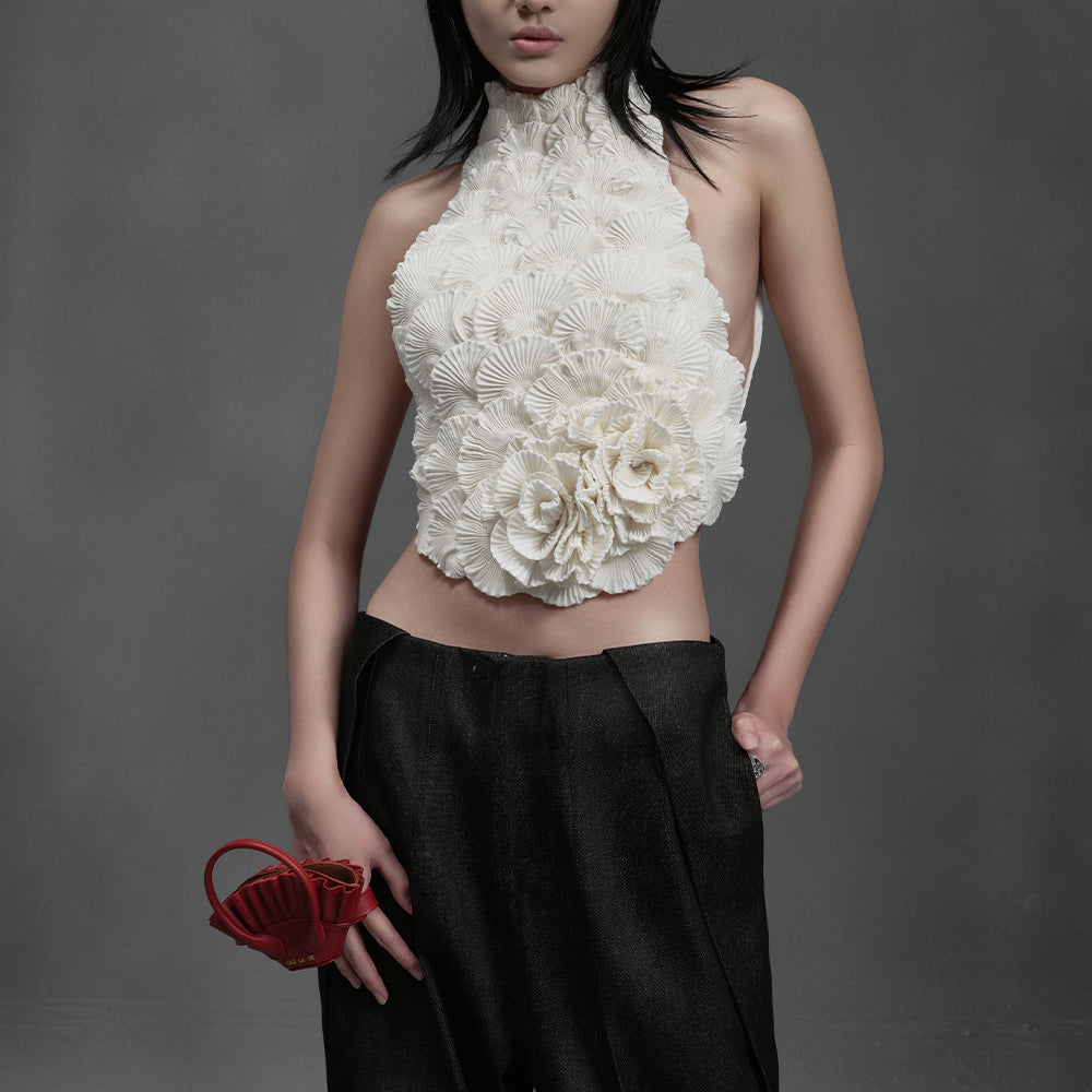 Chub Bodycon Backless Chiffon Top