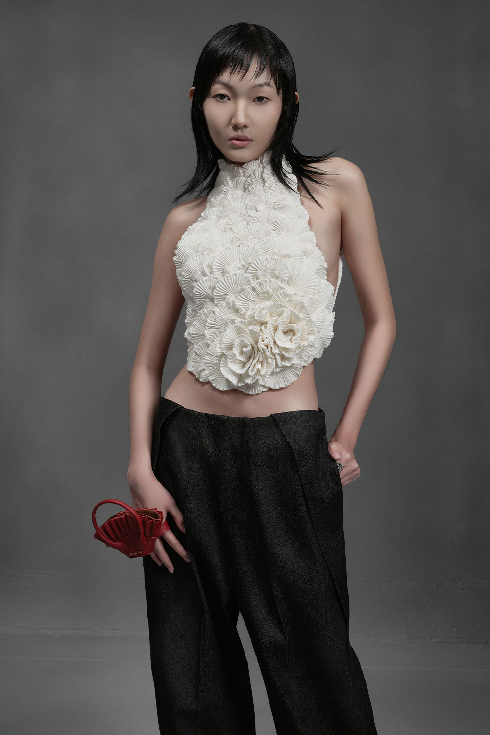 Chub Bodycon Backless Chiffon Top