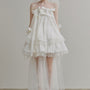 Lalie Layered Straight Across Neck Chiffon Maxi Dress