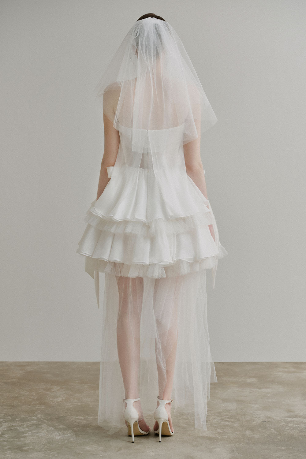 Lalie Gathered Asymmetric Veil