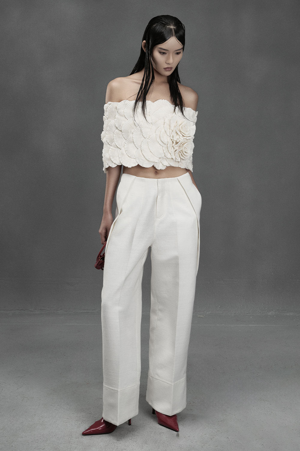 Chub Straight Front Zipper Denim Ankle Length Trousers