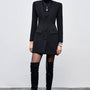Celeste Sheath Lapelless Twill Cotton Blazer