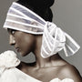 Jovie Straight Bow Tie Mesh Scarf