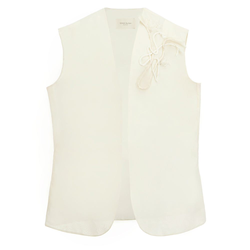 Nha Anh Straight Square Shoulder Organza Jacket