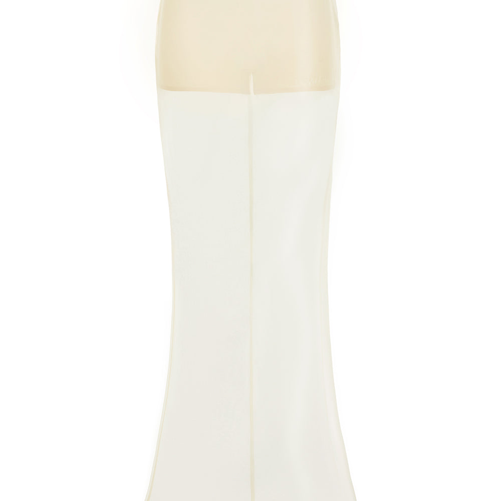 Thanh Tu Mermaid Sheer Silk Organza Maxi Skirt