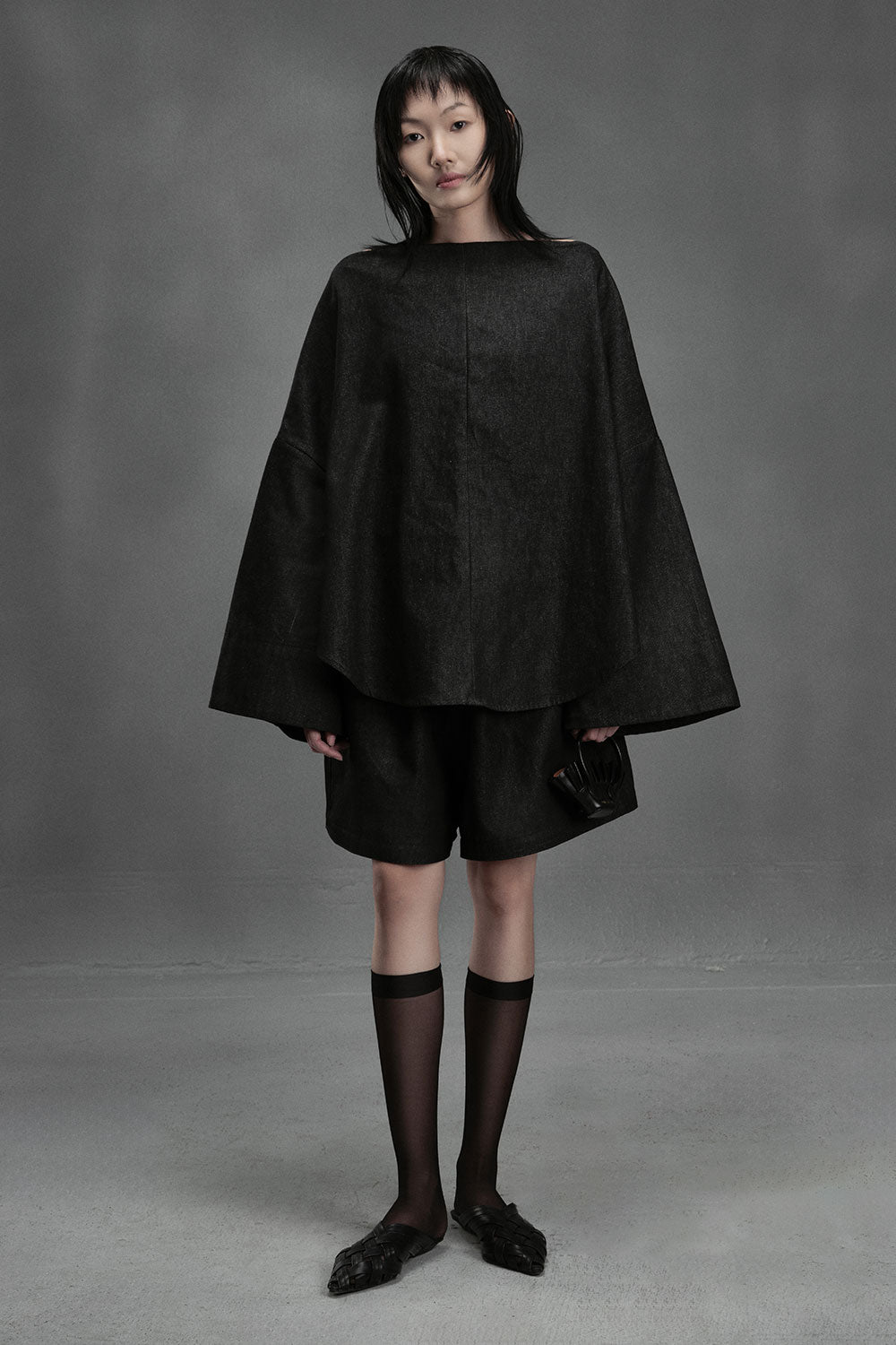 Dolphin Straight Flare Sleeved Chiffon Top