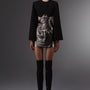 Pavilion A-line Wide Sleeved Sequin Mini Dress