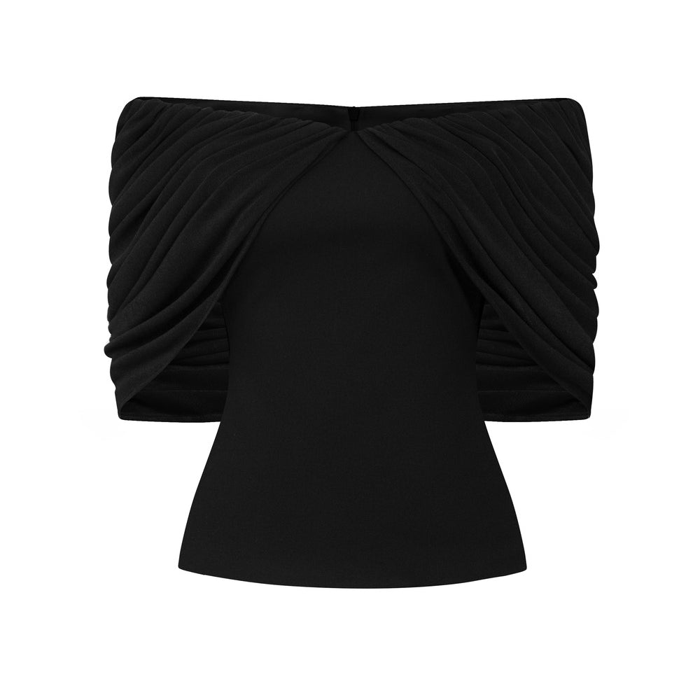 Menos Bodycon Off-Shoulder Cotton Spandex Top
