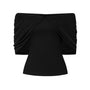 Menos Bodycon Off-Shoulder Cotton Spandex Top