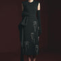 Douglasy Sheath Round Neck Polyester Midi Dress