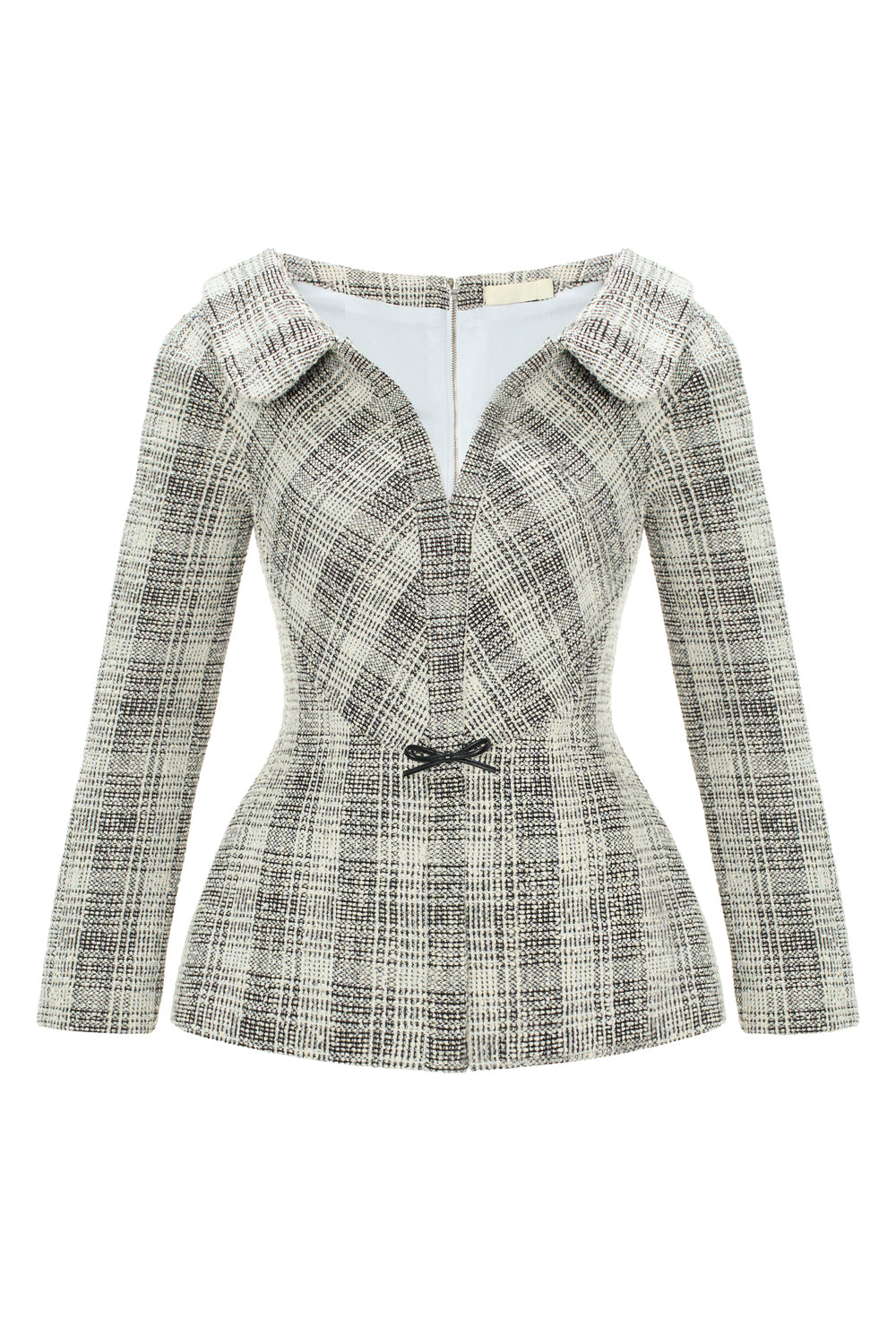 Mathilde V-Neck Ribbon Blazer