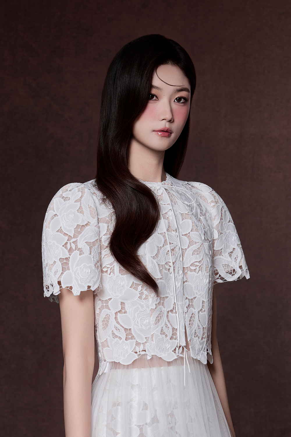 Yvetta Round Neck Applique Top