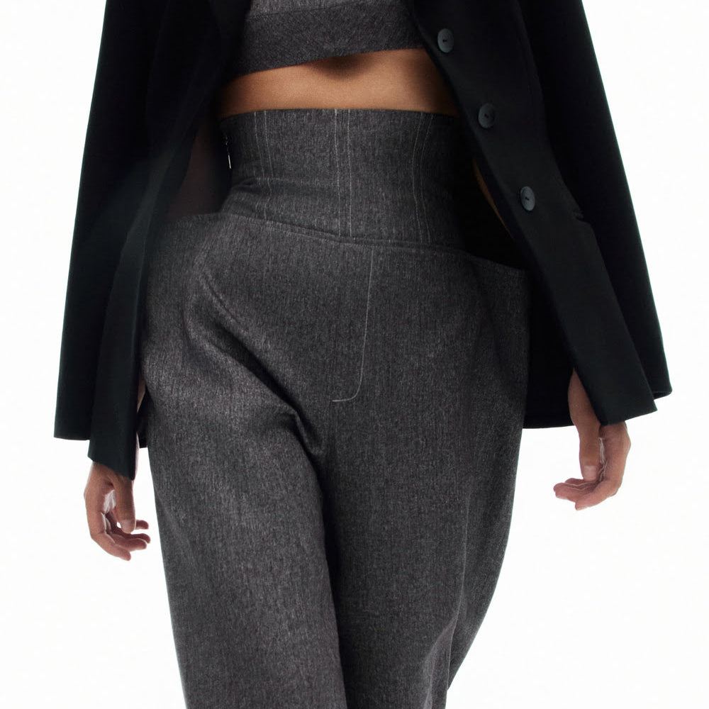 Domino Straight Single Breasted Wool Blazer