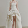 Dilys Asymmetric Layered Duchess Satin High-low Dress