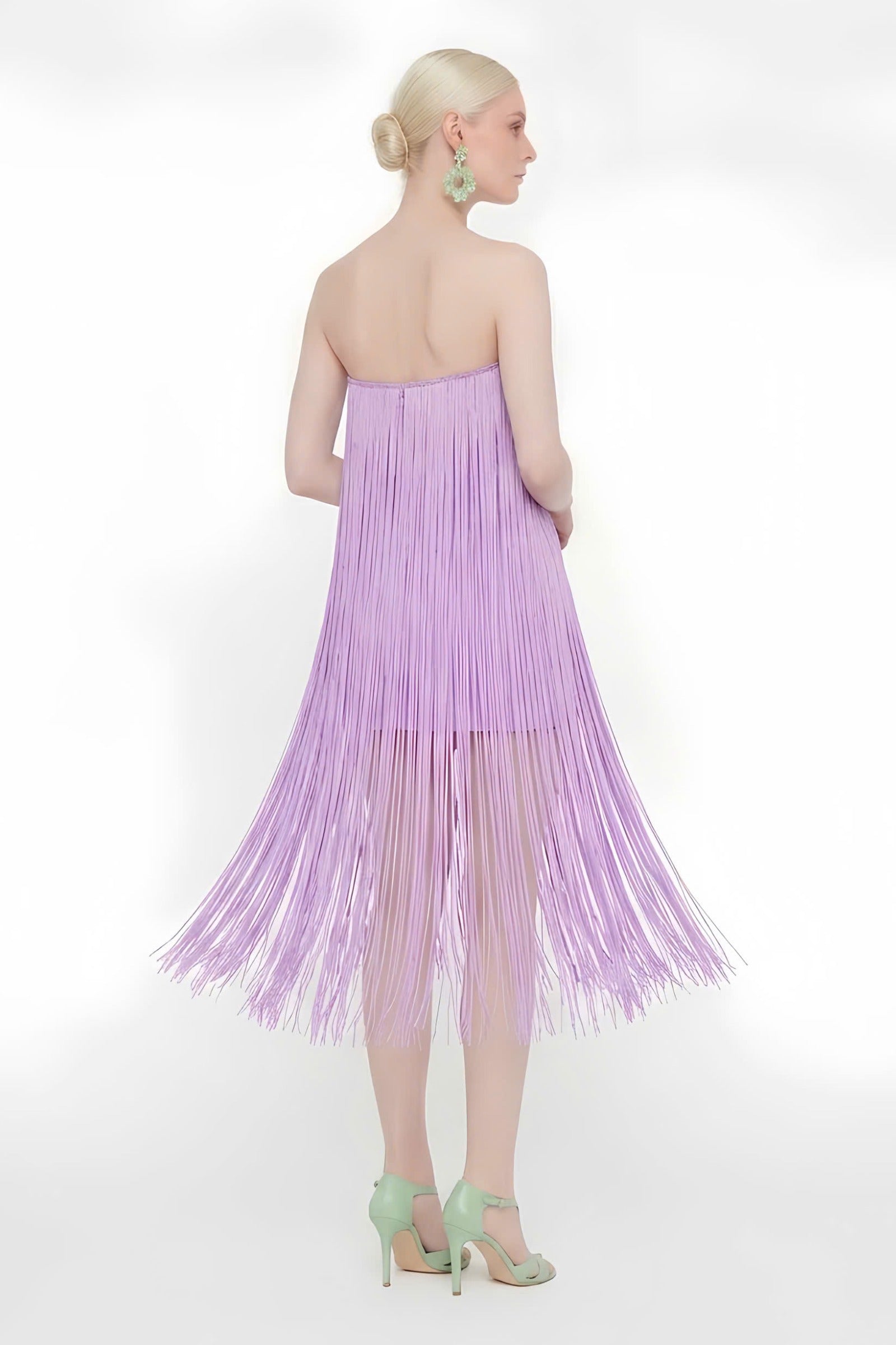 Violaine Fringe Midi Dress