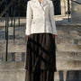 Madame Peplum Double Breasted Taffeta Blazer