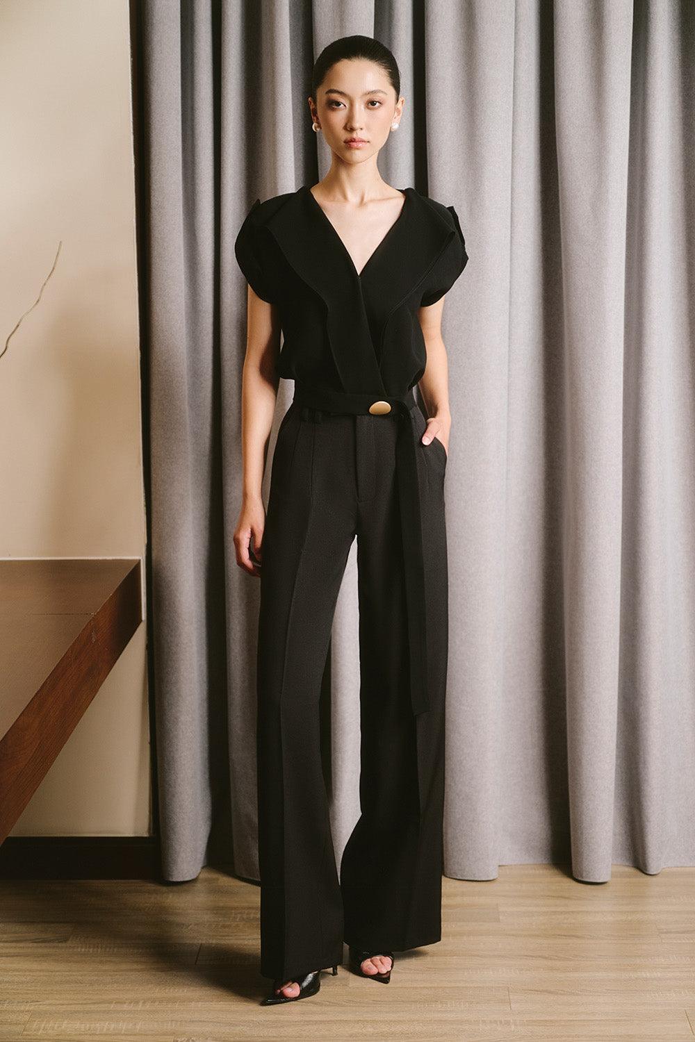 Morgan Straight High Waist Spandex Homespun Floor length Pants