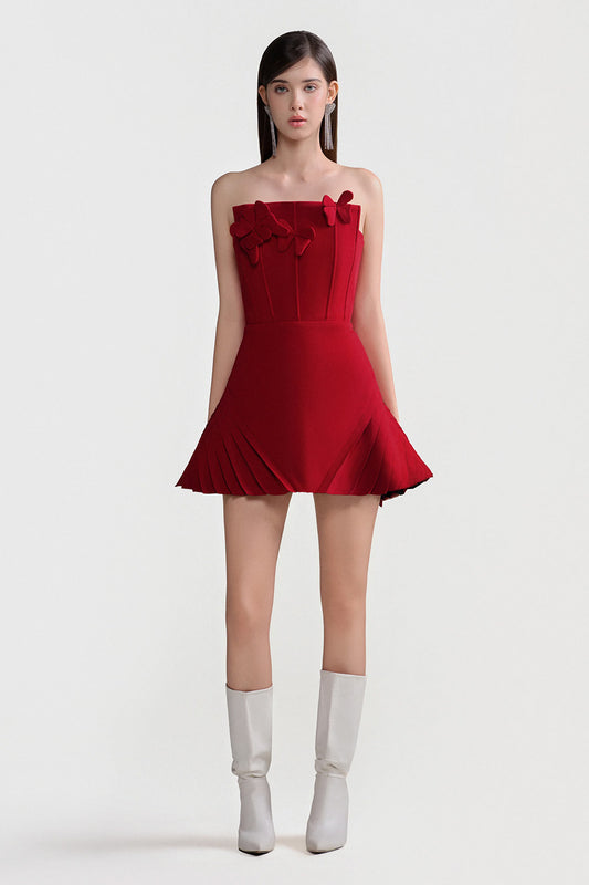 Eden Pleated Mini Dress
