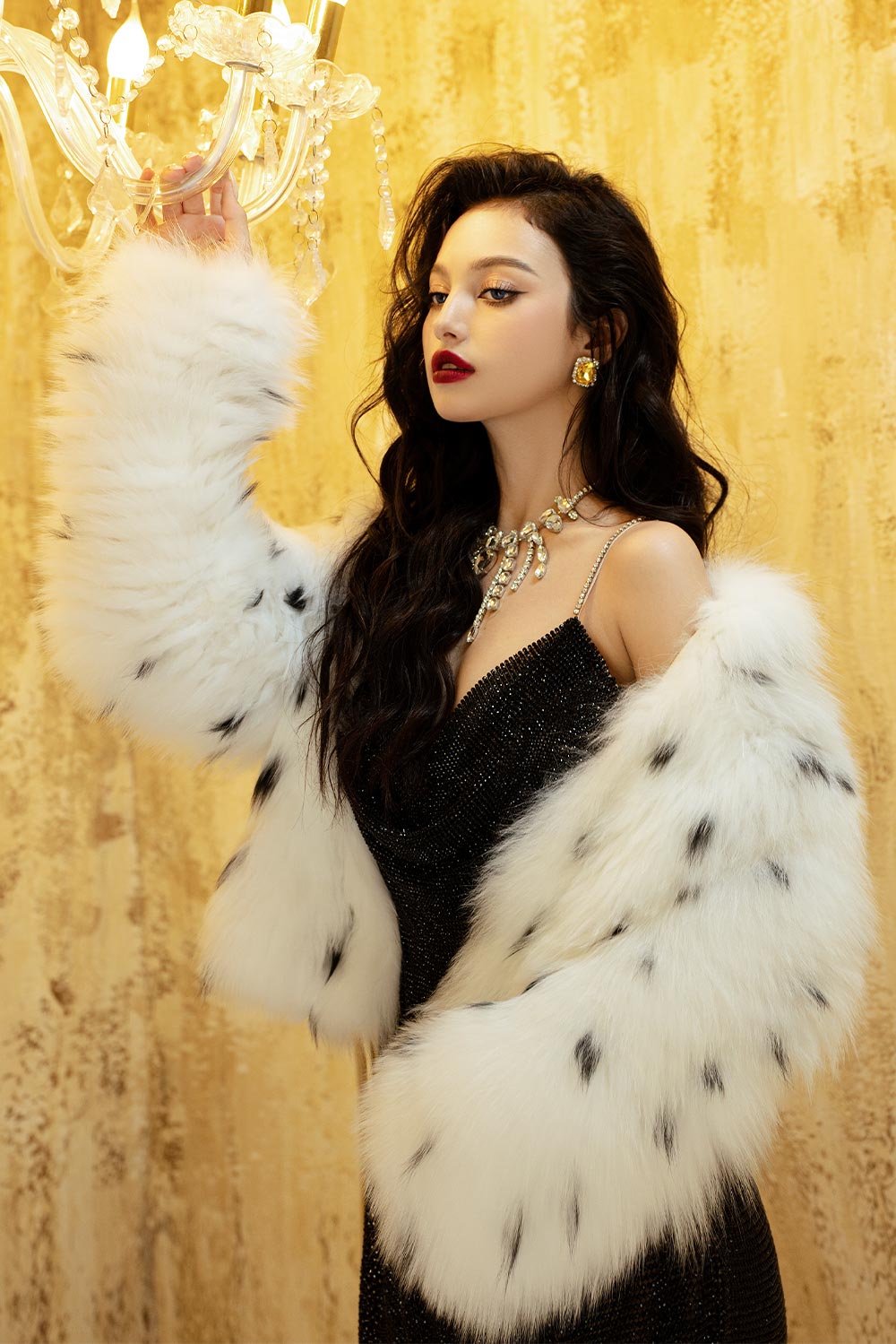 Glimering Gala A-line Spaghetti Strap Mesh Mini Dress