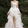 Jubilee of Jewels Slit Floral Mesh Taffeta Floor Length Dress