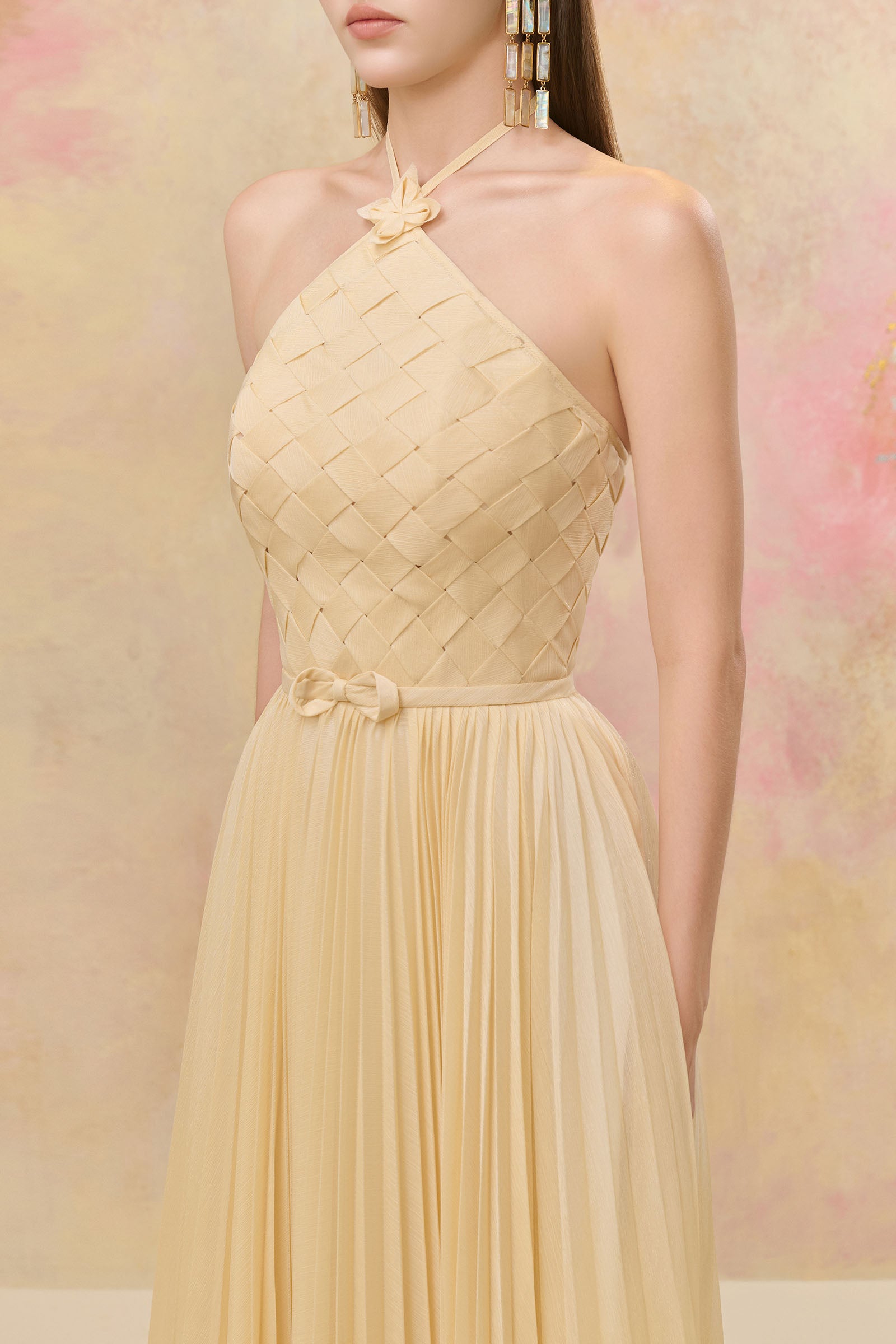 Yune Pleated Maxi Dress