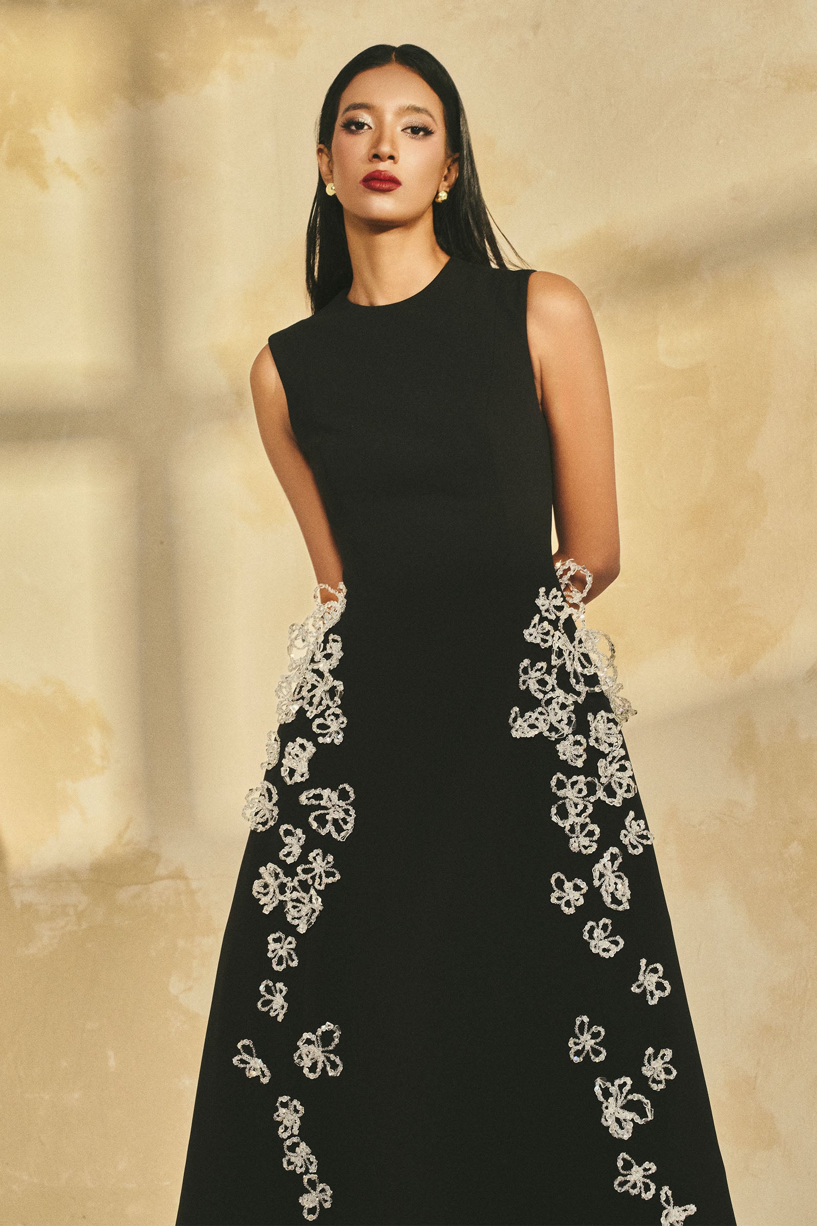Rae Applique Midi Dress