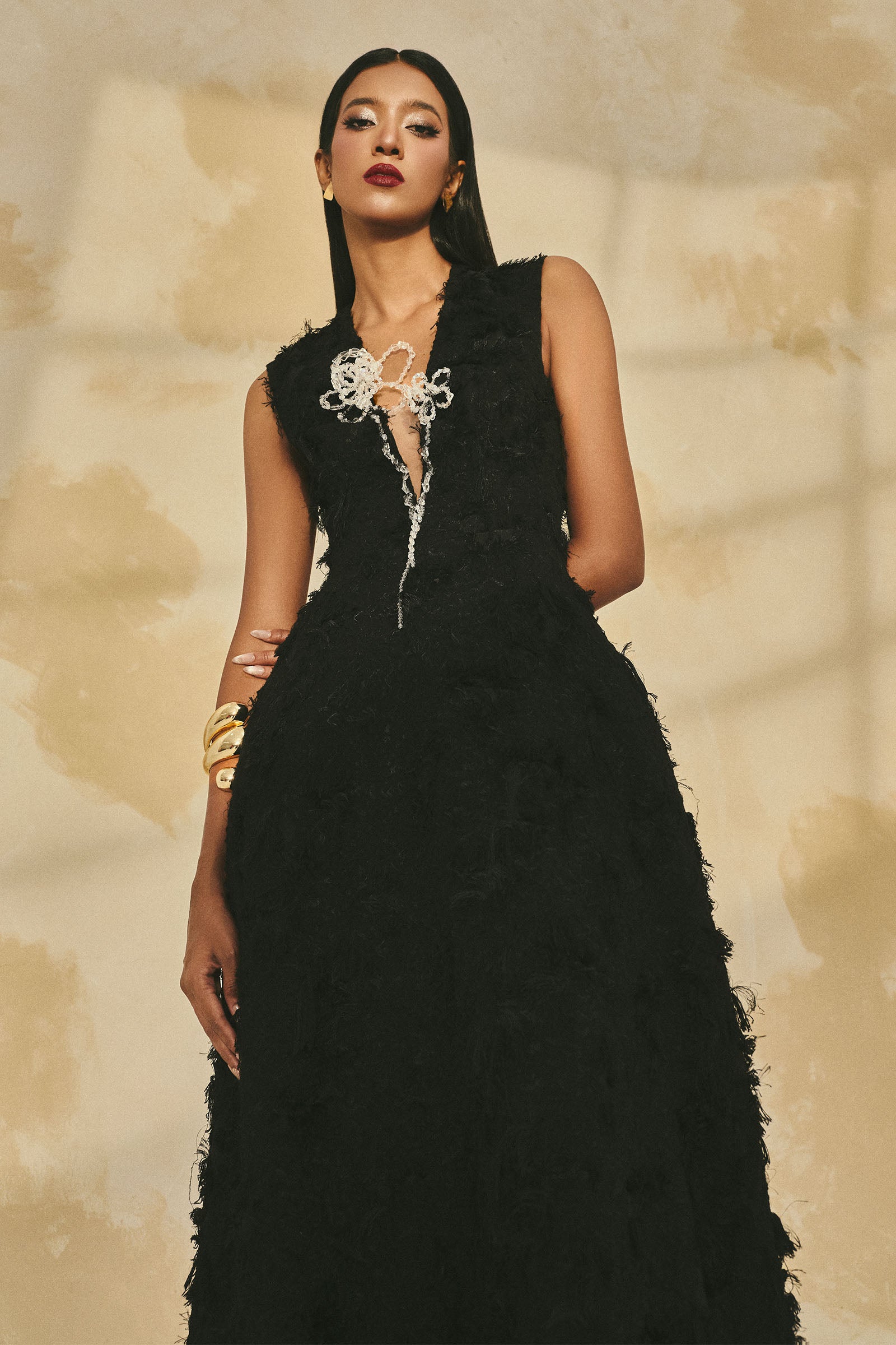 Elix Fringe Maxi Dress