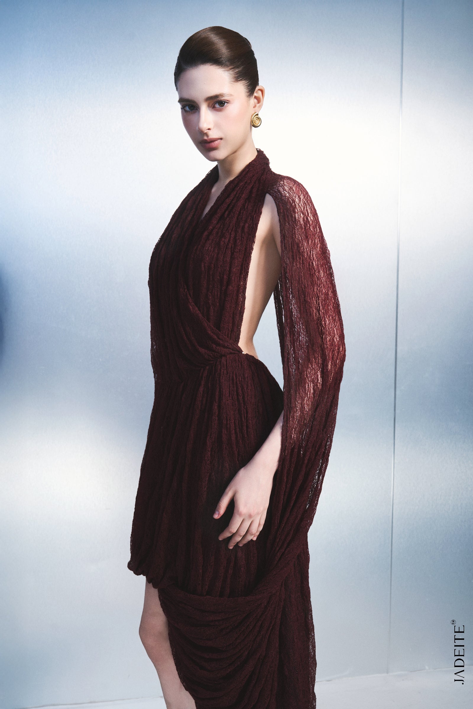Arian Asymmetric Midi Dress