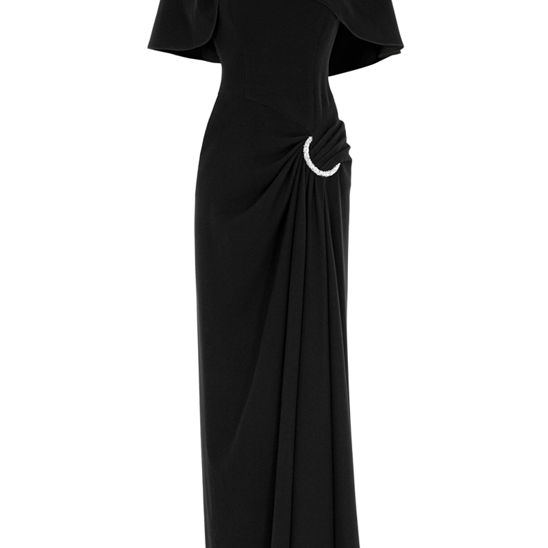 Starlight Cape Sleeve Maxi Dress