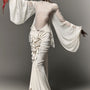 Allegra Asymmetric Boat Neck Organza Voile Top