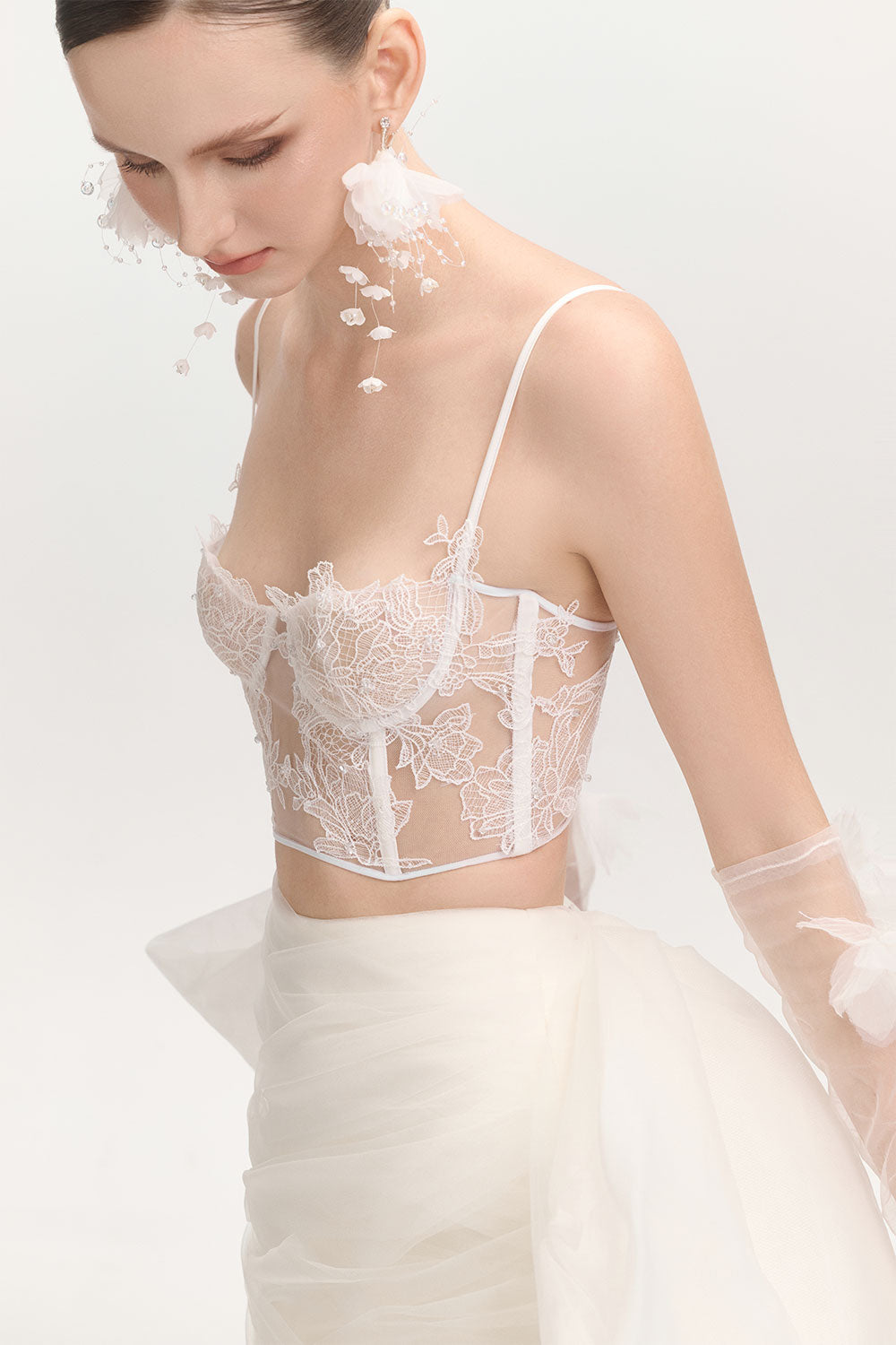 Pearl A-line Gathered Taffeta Mini Skirt