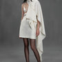 Herring A-line Cut-Out Silk Mini Dress