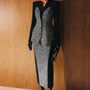 Harwick Peplum V-Neck Tweed Blazer