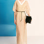 Jada Straight Batwing Sleeved Woven Cotton Maxi Dress