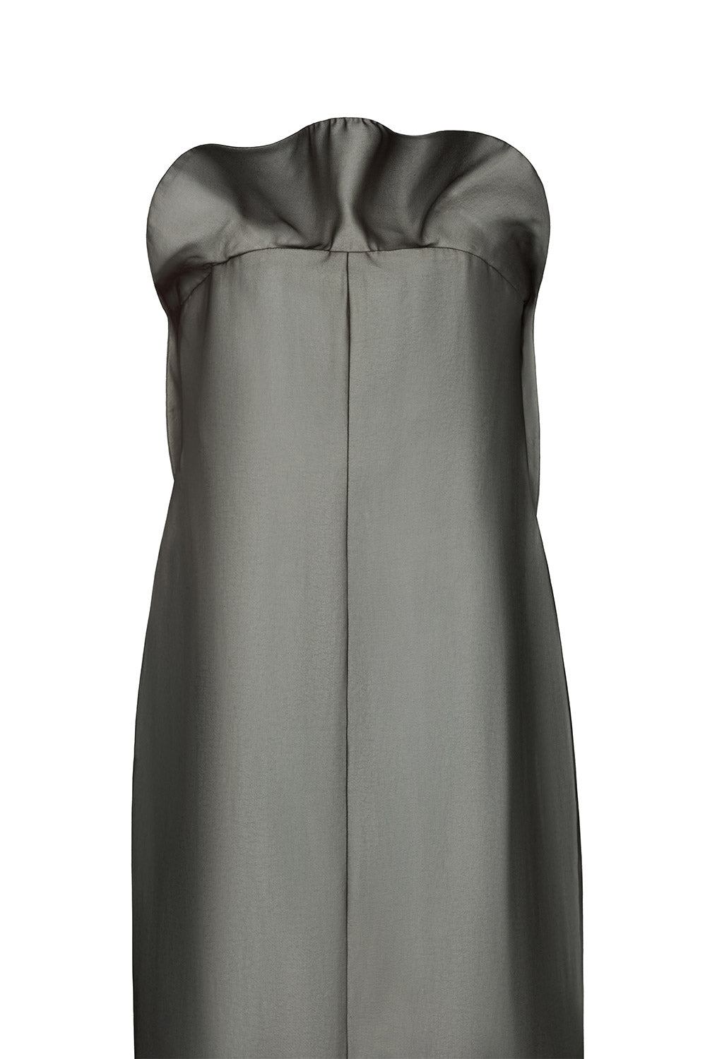 Owens Straight Ruffled Chiffon Midi Dress