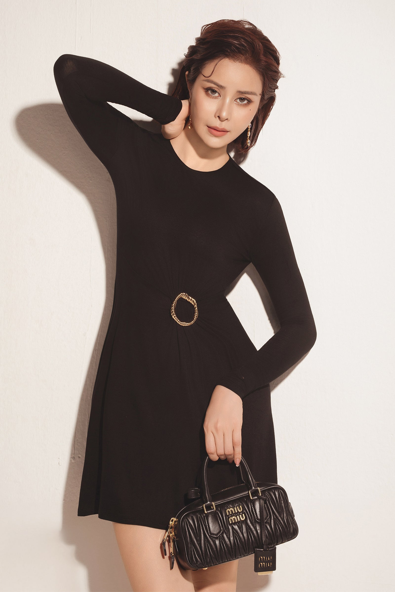 Maervaine Draped Mini Dress