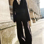 Paris Straight High Neck Silk Blend Top