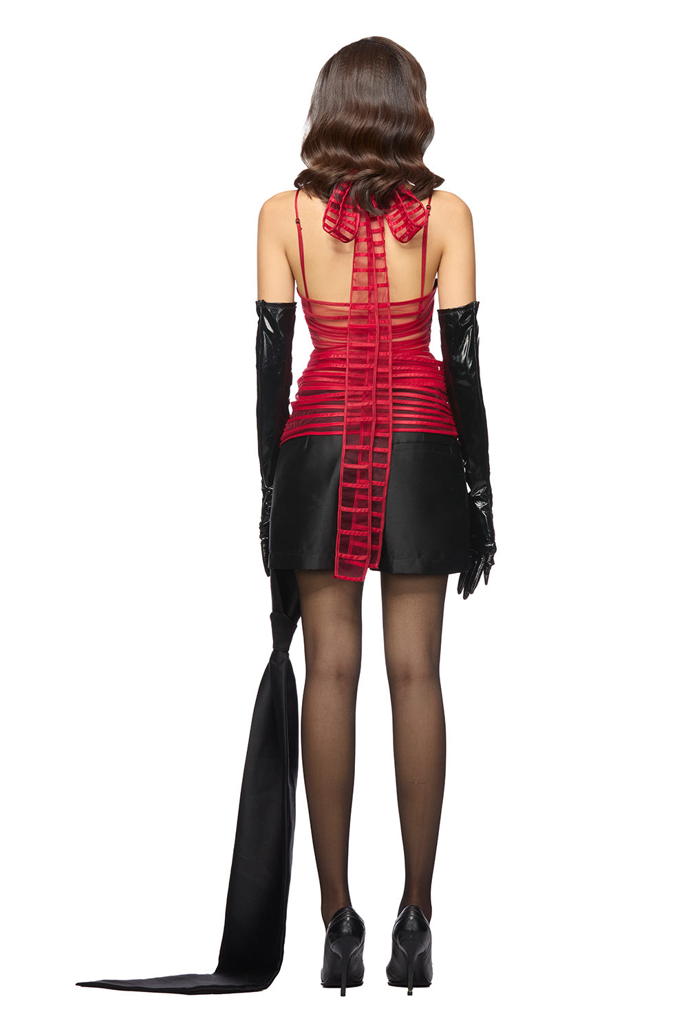 Ortega Straight Basic Poly Organza Mini Shorts