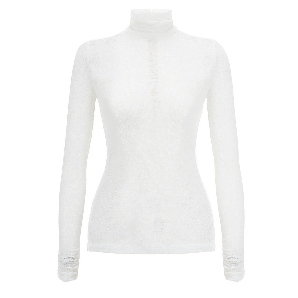 Myra Bodycon Turtle Neck Elastic Cotton Top