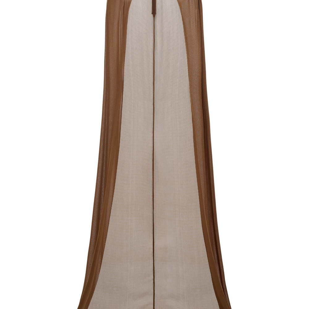 Dunessia Cape High Neck Elastic Cotton Floor Length Cape