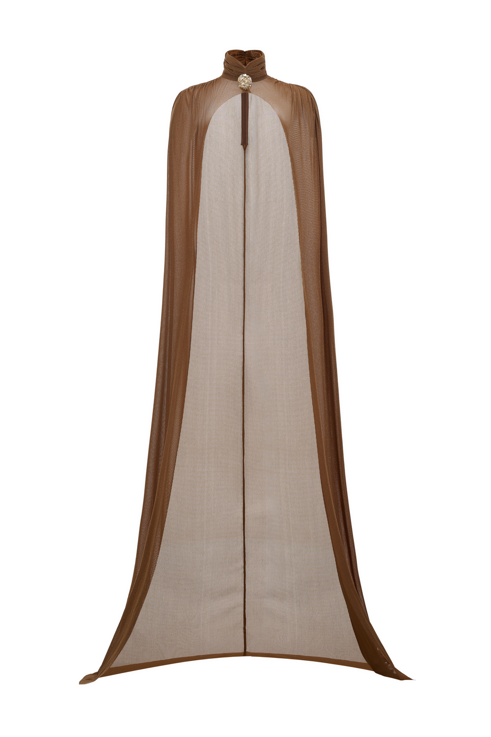 Dunessia Cape High Neck Elastic Cotton Floor Length Cape