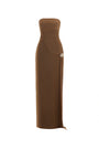 Dunessia Sheath Extended Flap Elastic Cotton Maxi Dress