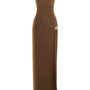 Dunessia Sheath Extended Flap Elastic Cotton Maxi Dress