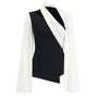 Kiva Sheath Slit Sleeved Cotton Spandex Top