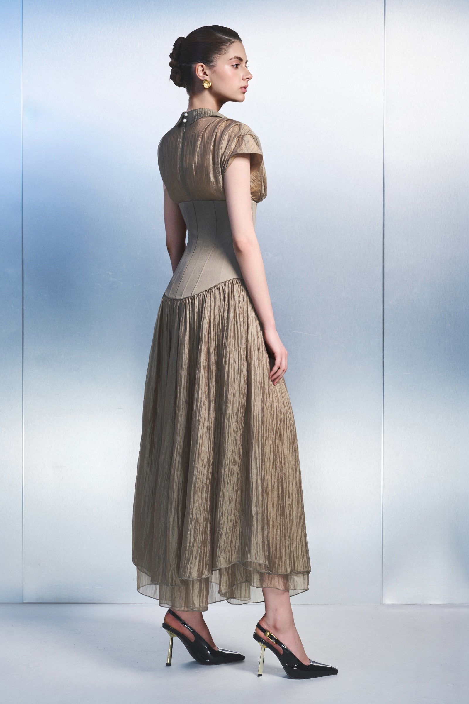Havana Collared Midi Dress